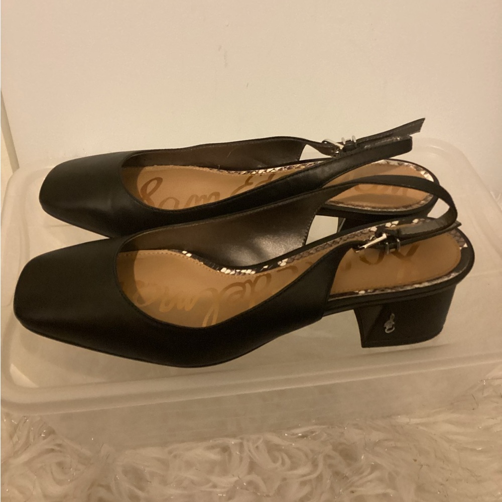 Sam Edelman Black Slingback Heels